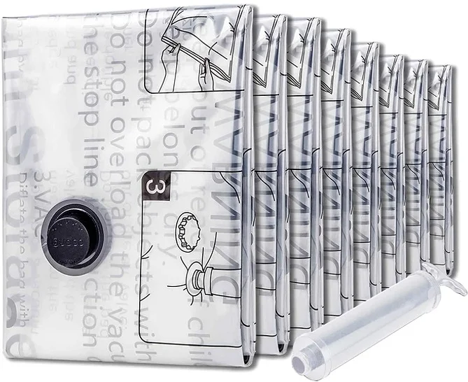 초대용량 진공 이불 압축팩 + 전용펌프 세트