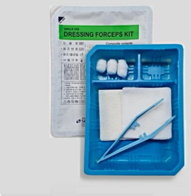 드레싱포셉 키트 F형 멸균 일회용 소독트레이 핀셋 거즈 코튼볼