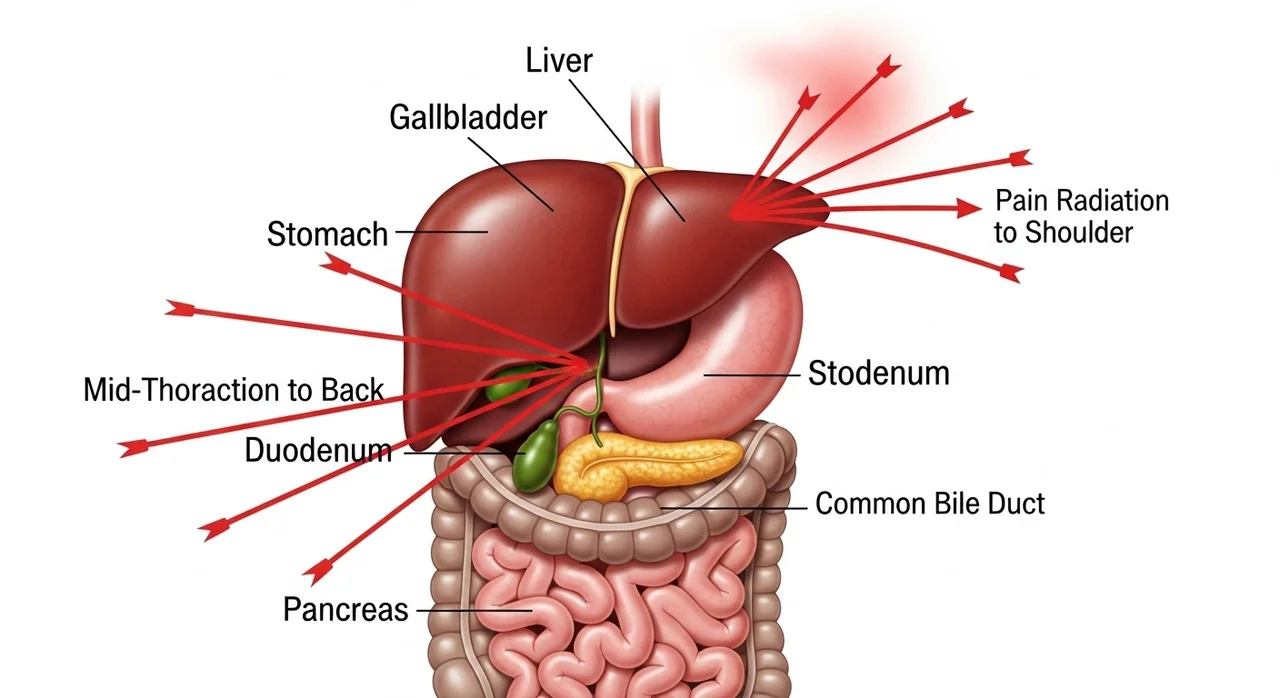 담석증 통증 부위와 증상별 특징 요약