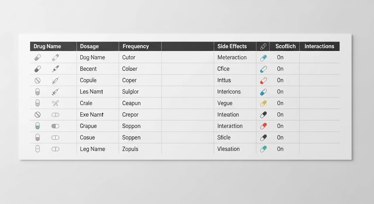 주의해야 할 대표적인 약물 조합 리스트