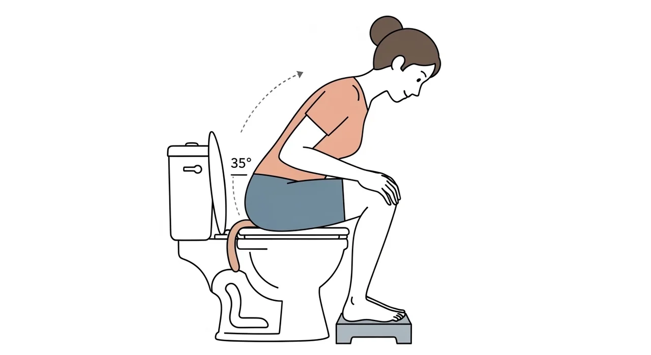 즉각적인 신호를 부르는 '35도의 마법' 배변 자세