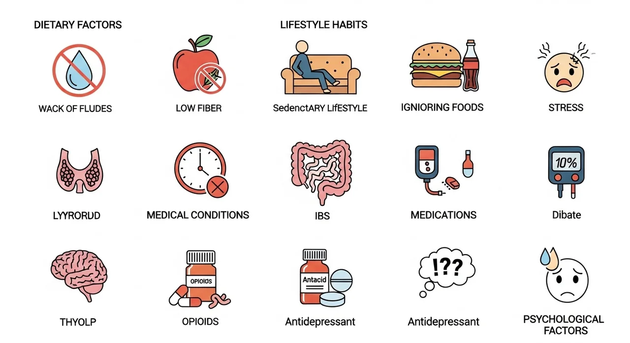 나의 증상은 어디에 해당할까? 변비 원인 분석