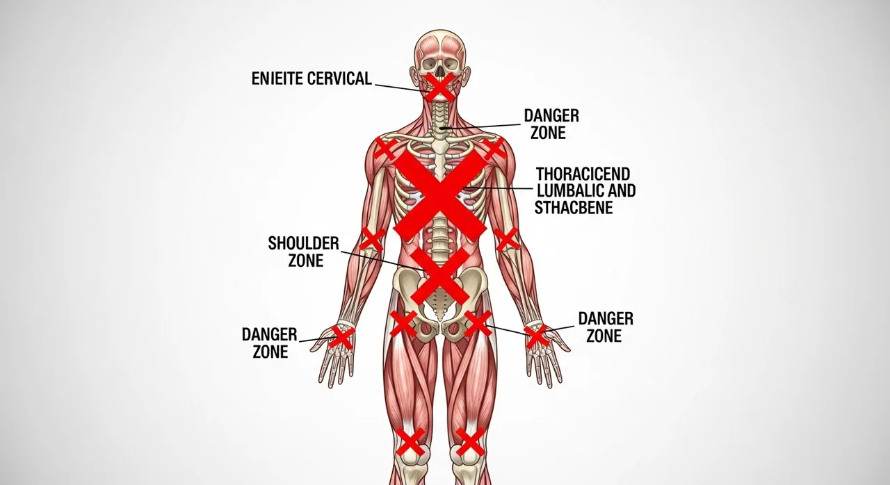 절대로 사용하면 안 되는 마사지건 금지 부위