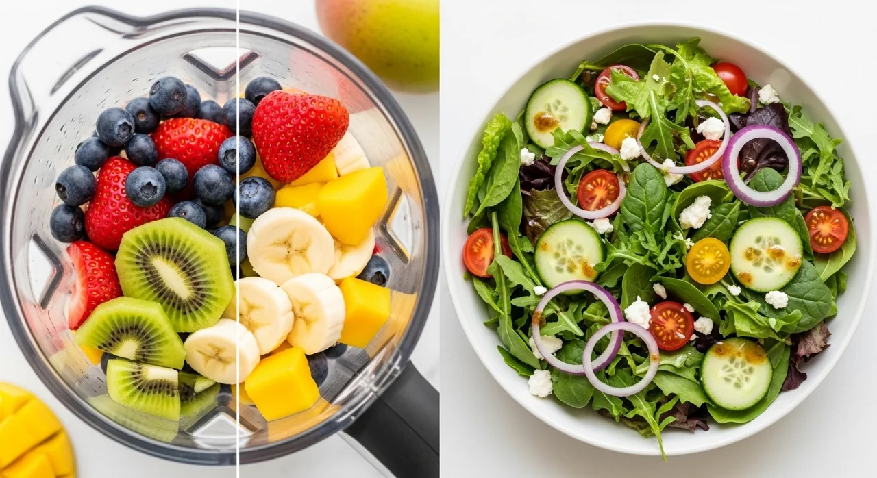 효과적인 대장디톡스 식단 비교: 주스 vs 생채소