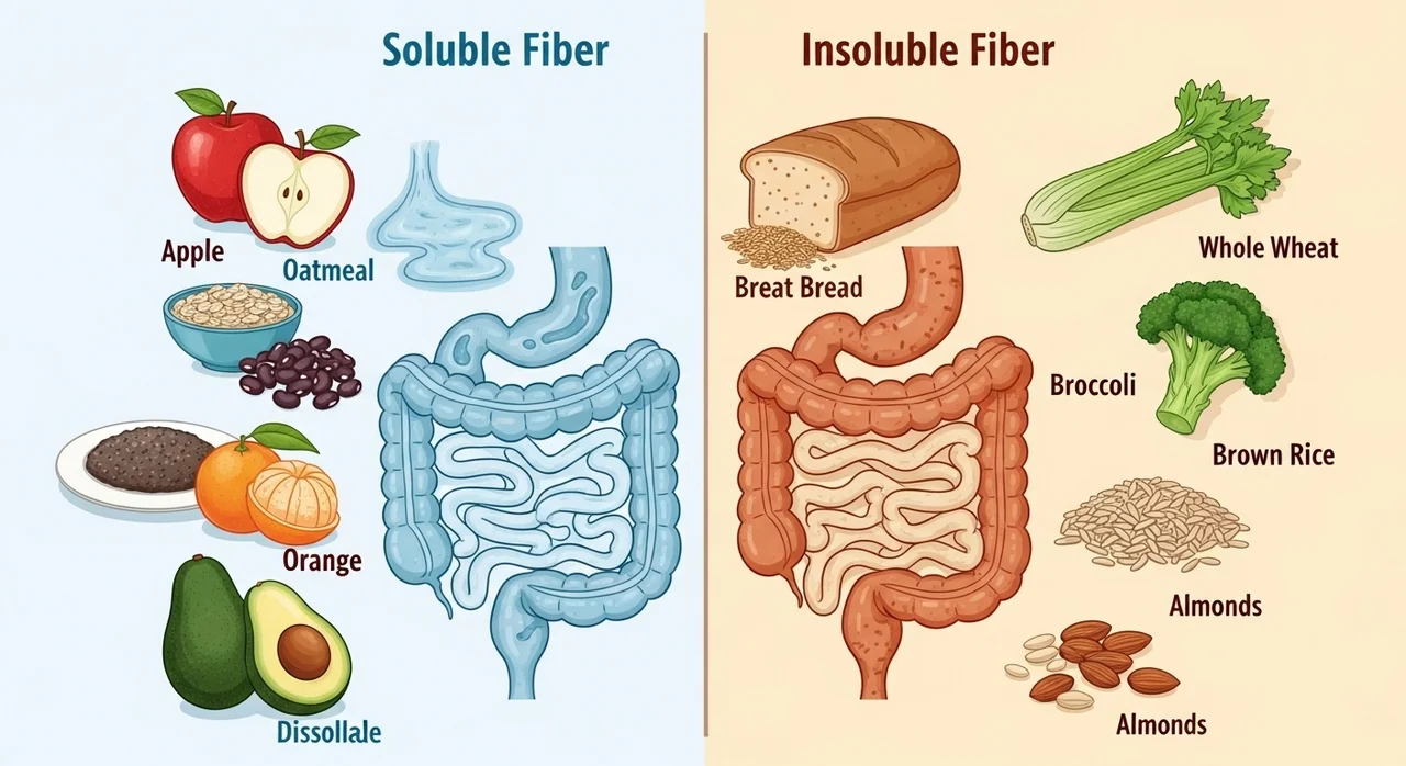 식이섬유의 두 얼굴, 수용성 vs 불용성