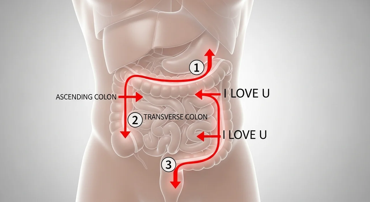 실전! 5분 완성 'I Love U' 변비마사지 단계