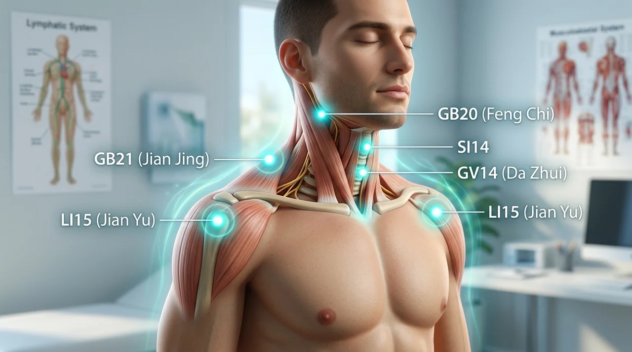근막통증 증후군 혈자리 지압법! 뭉친 근육 푸는 핵심 포인트 5가지