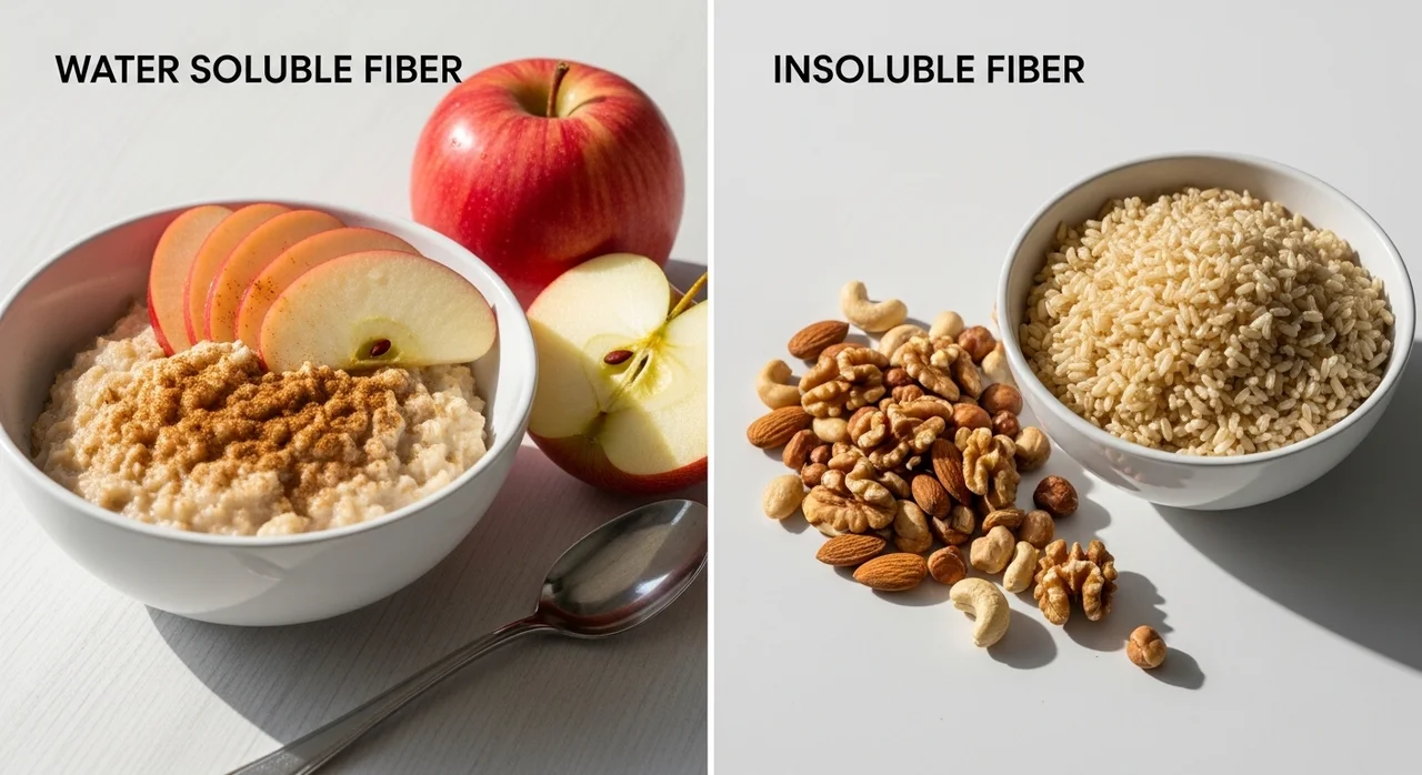 무조건 많이 먹는다고? 수용성 vs 불용성 식이섬유