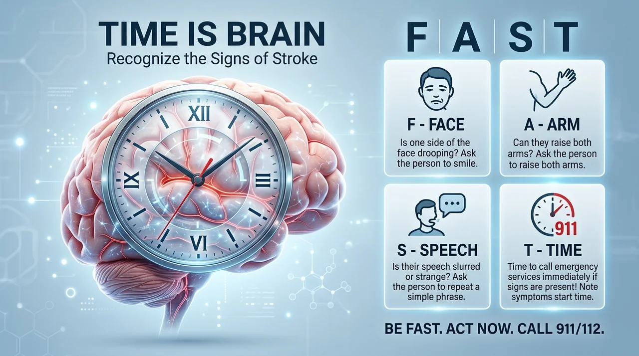 뇌졸중 전조증상 FAST 꼭 기억하세요! 생명을 살리는 응급처치와 대처법
