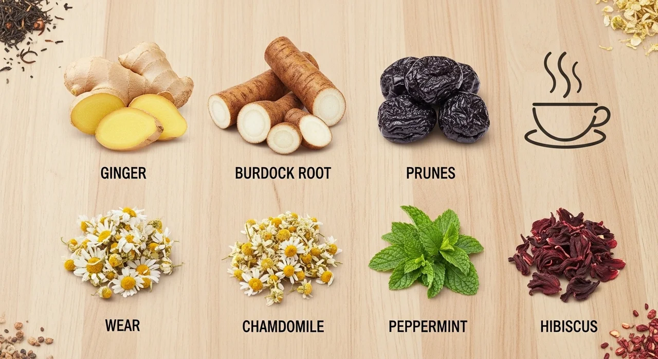 효능별 변비에좋은차 한눈에 비교하기