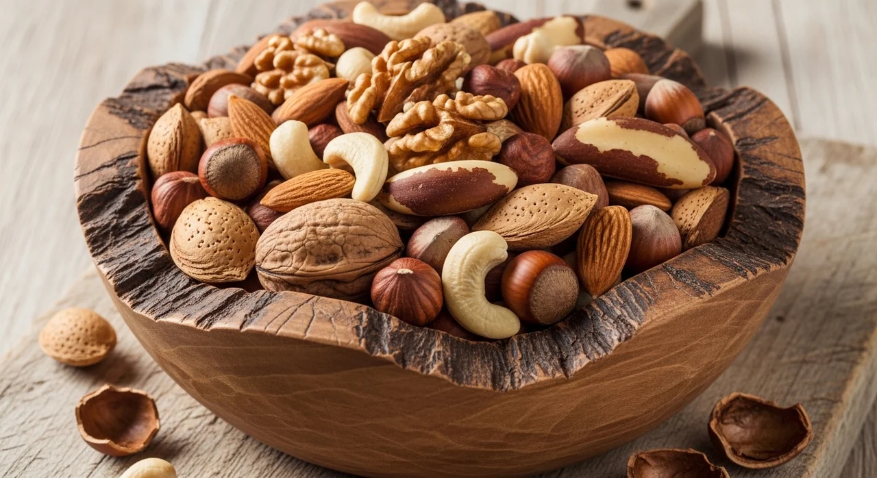 자연에서 온 최고의 안심 간식: 견과류와 채소