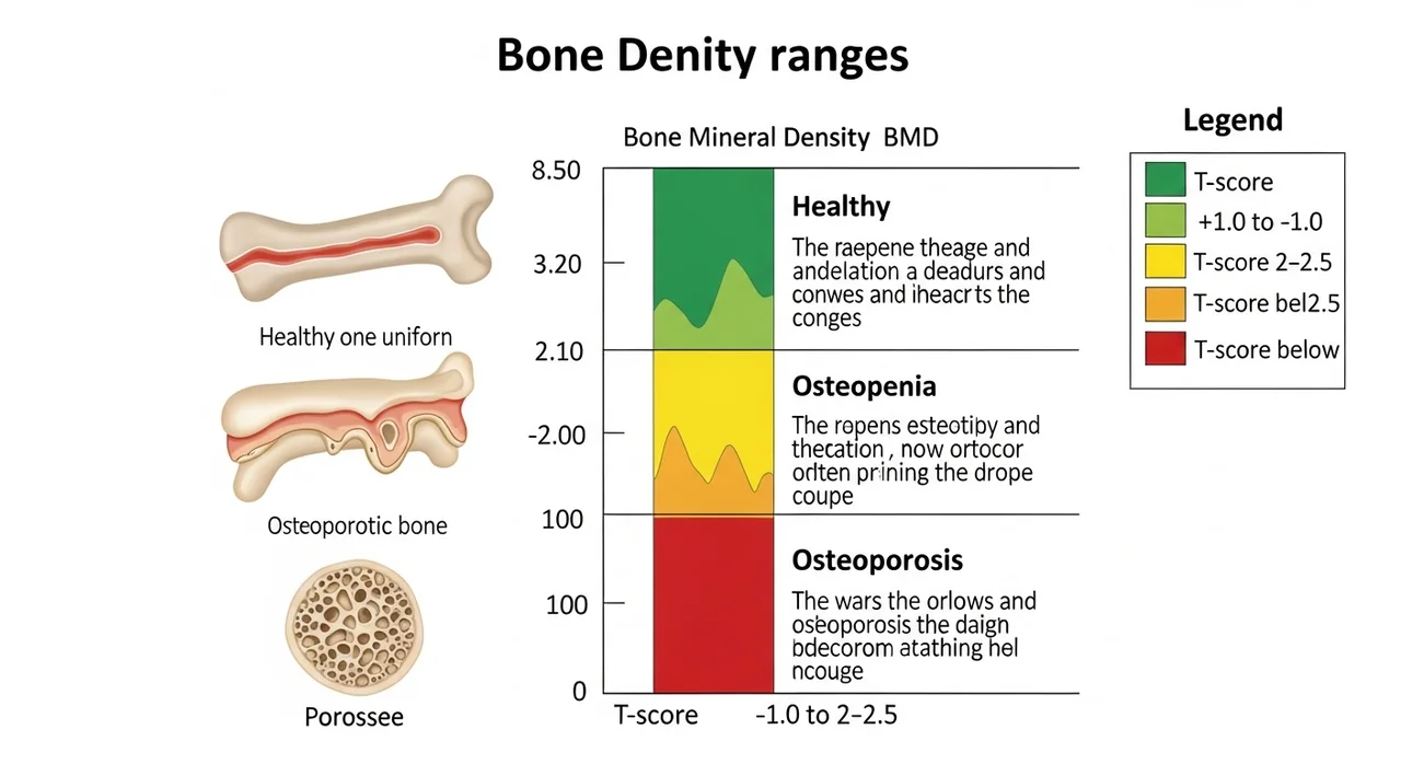 한눈에 보는 골밀도 수치 진단 기준