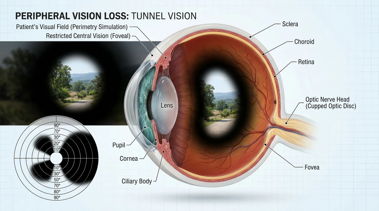 녹내장 시야 결손 특징 및 증상 5가지: 실명 막는 조기 발견 가이드