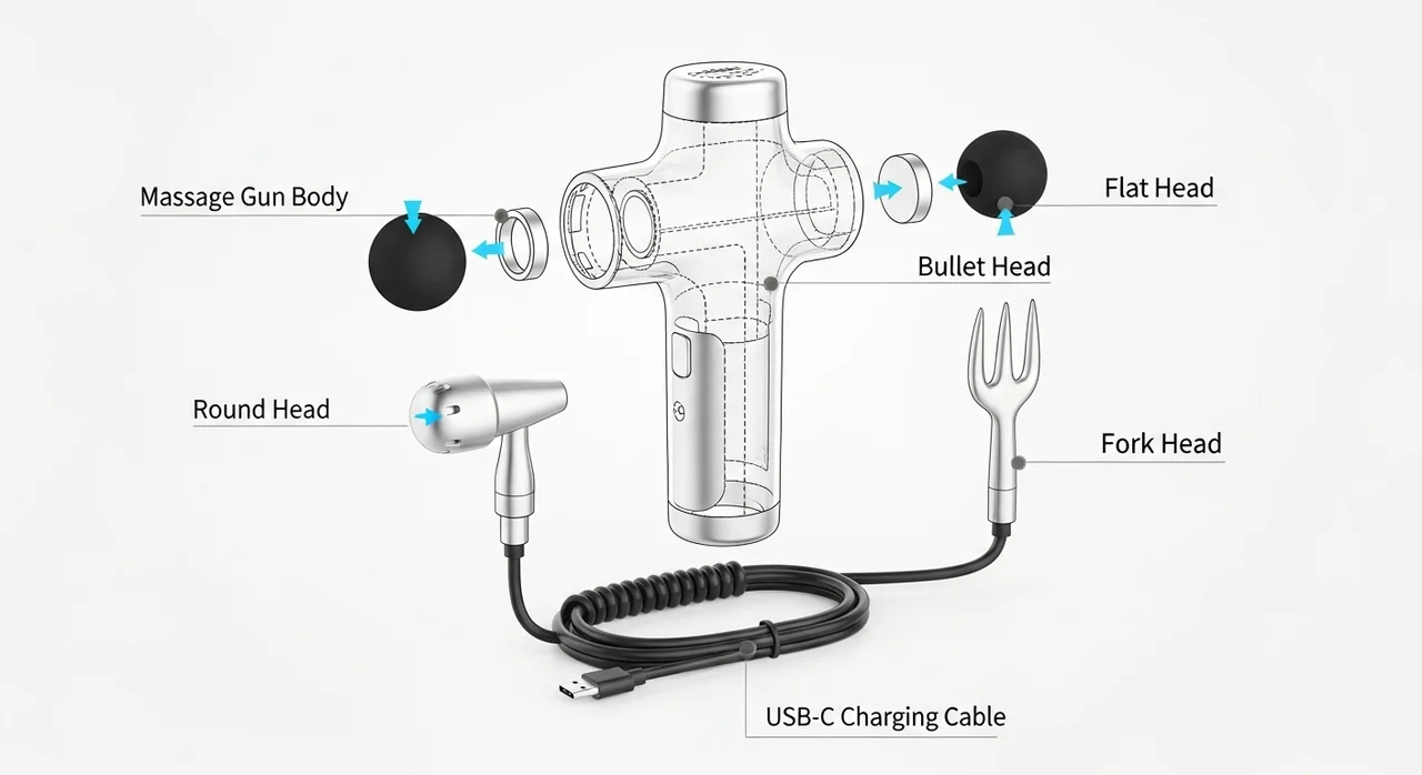 카프 미니 무선 마사지건(KF-G120) 주요 스펙 한눈에 보기