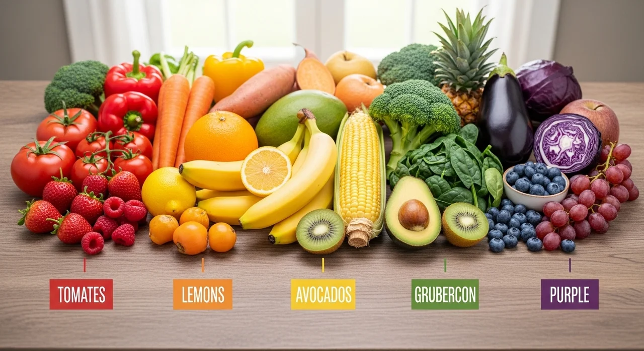 색깔별 주요 성분과 항암 효능 한눈에 보기