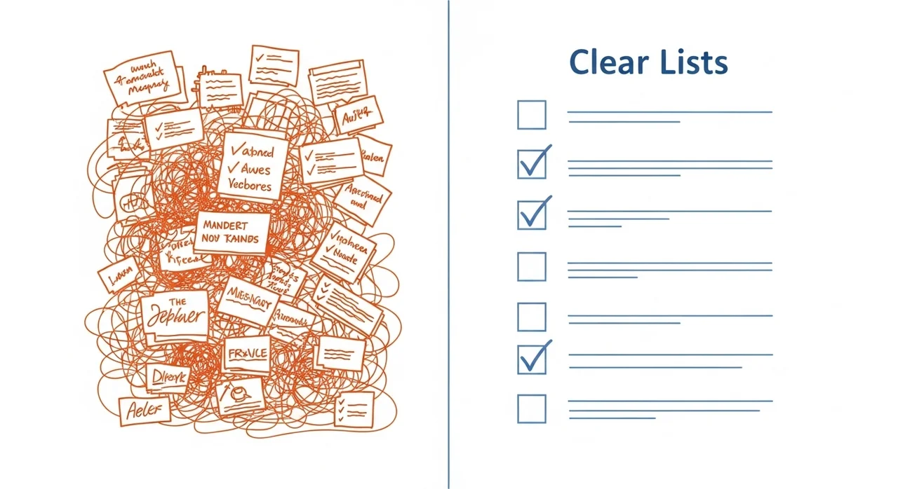 성취감을 갉아먹는 잘못된 할 일 목록 vs 올바른 목록