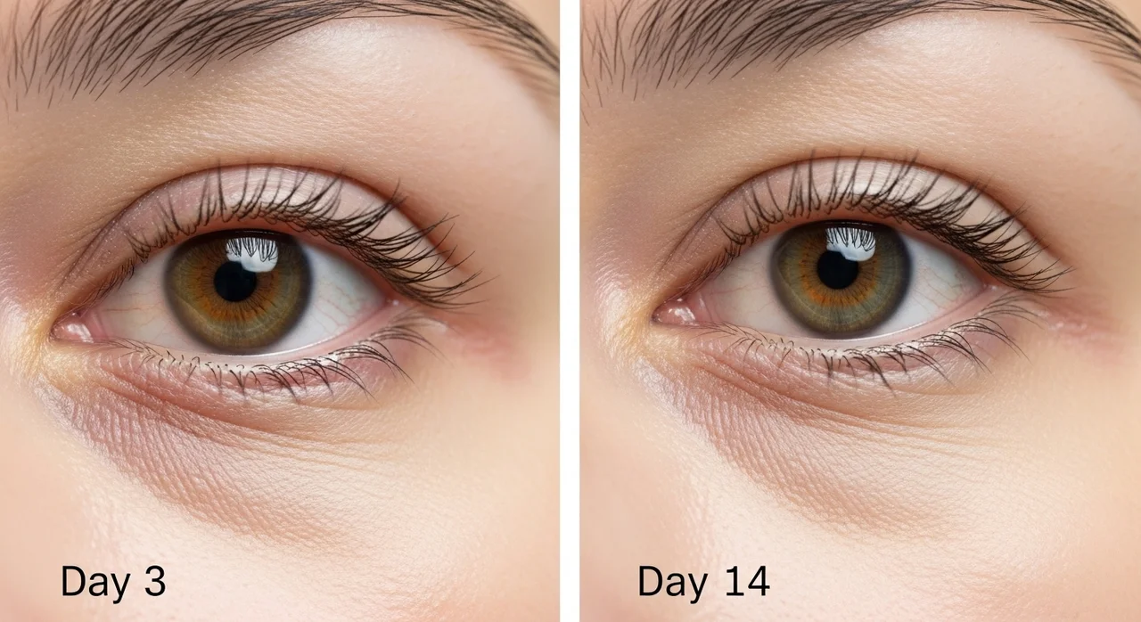 회복 기간별 붓기와 멍의 변화