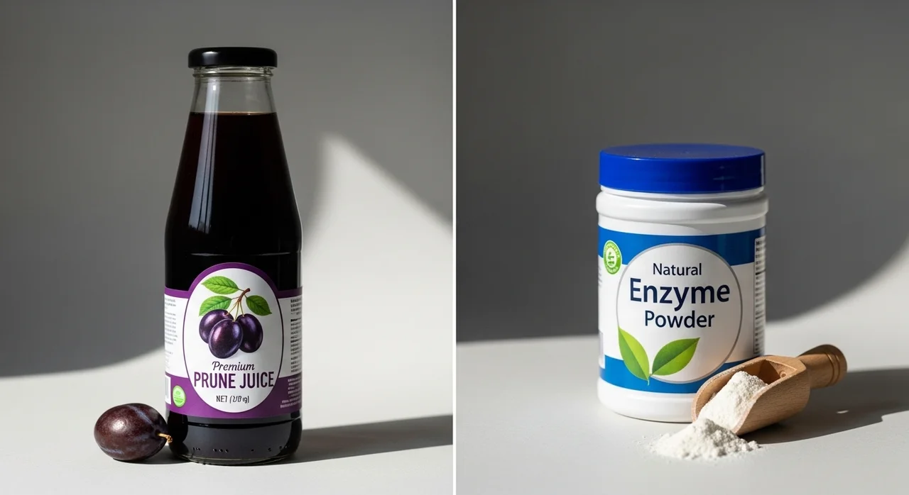 프룬주스 vs 함초 효소, 어떤 것이 더 효과적일까?