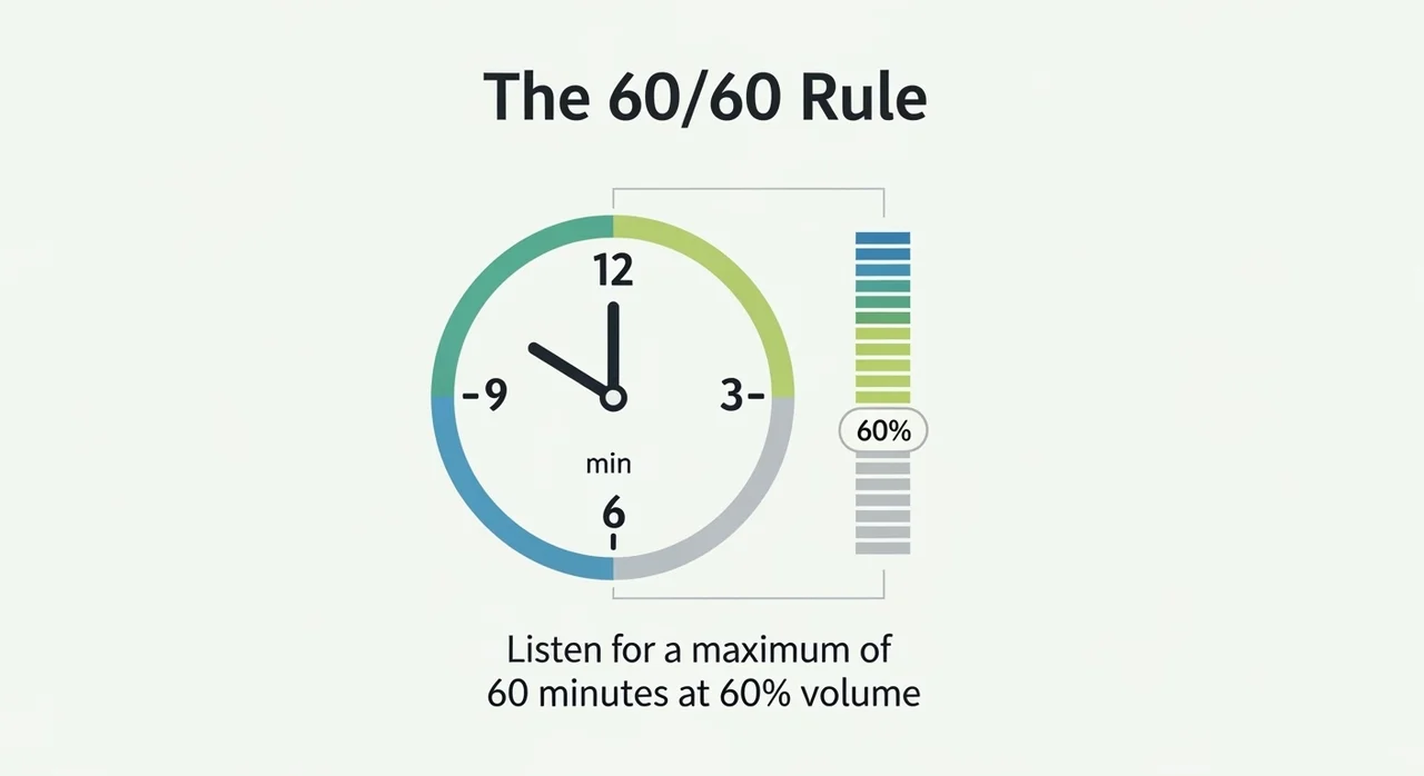 청력 보호를 위한 골든 룰: 60/60 법칙과 기준