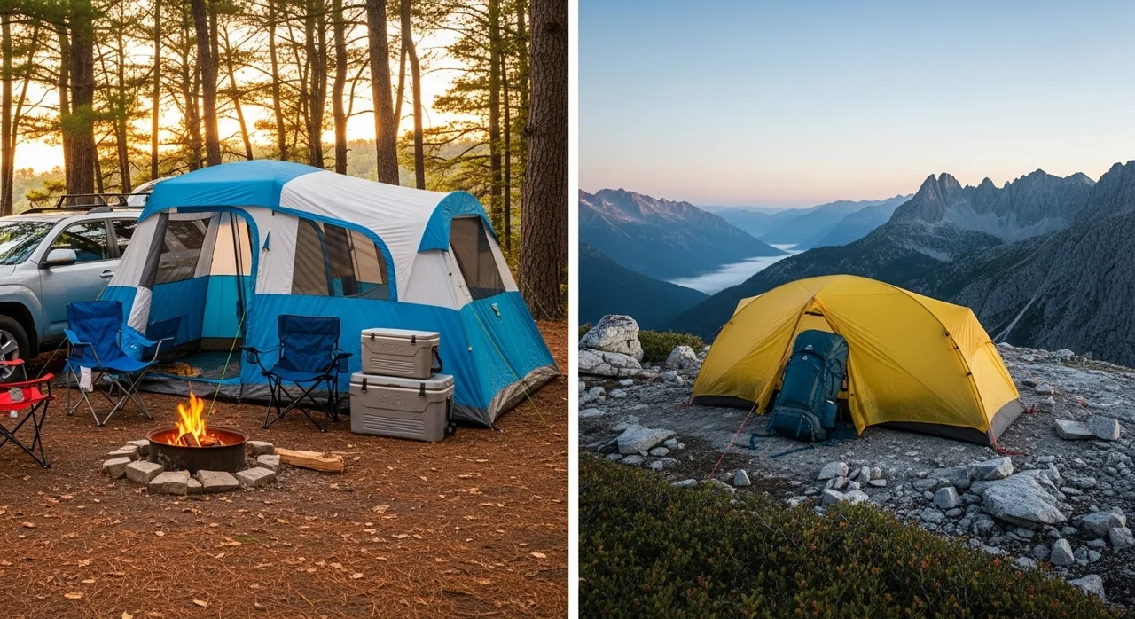 캠핑 스타일별 용품 선택: 오토캠핑 vs 백패킹