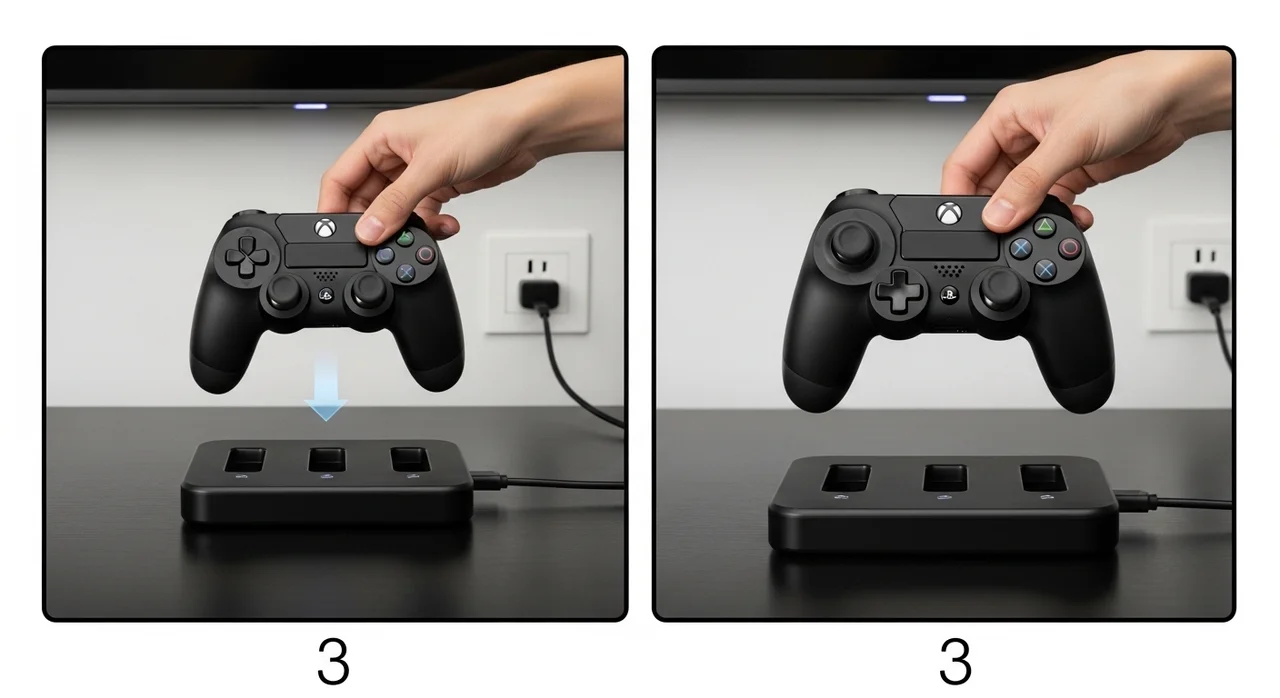 듀얼센스 거치대 올바른 설치 방법