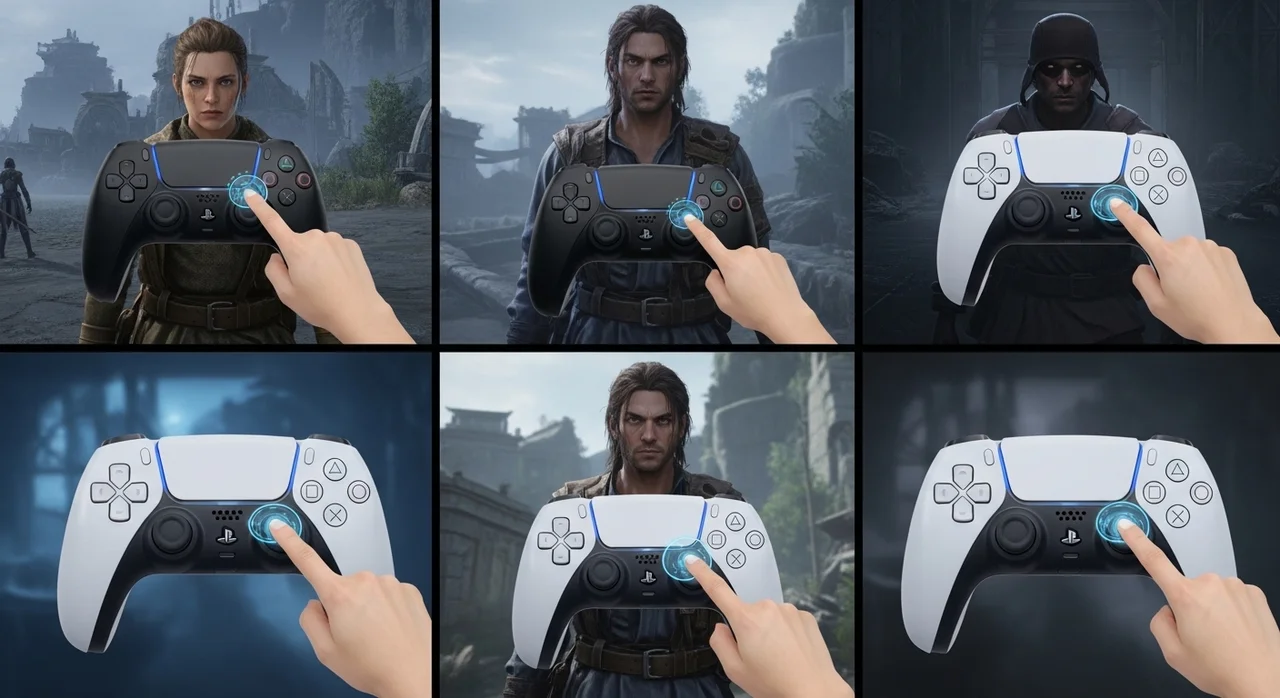 게임별 터치패드 제스처 활용 사례