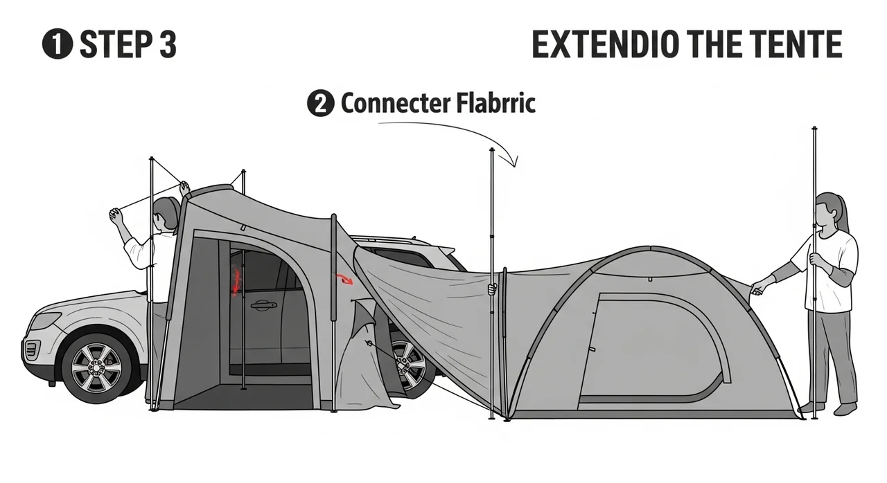 실전! 차박 텐트 도킹 4단계 순서