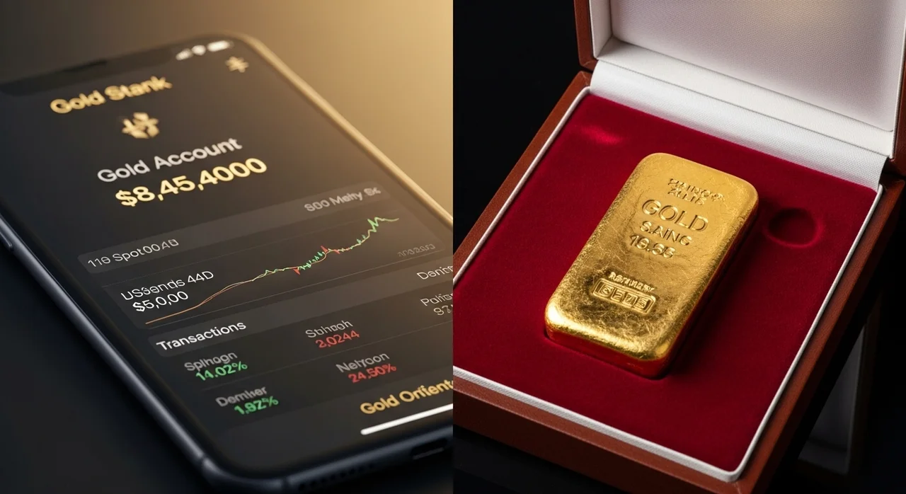 은행 금통장 vs 실물 골드바, 무엇이 다를까?