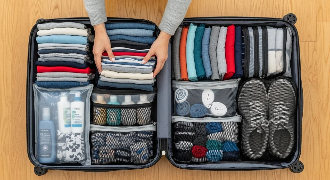 캐리어 부피를 획기적으로 줄여주는 수납의 기술