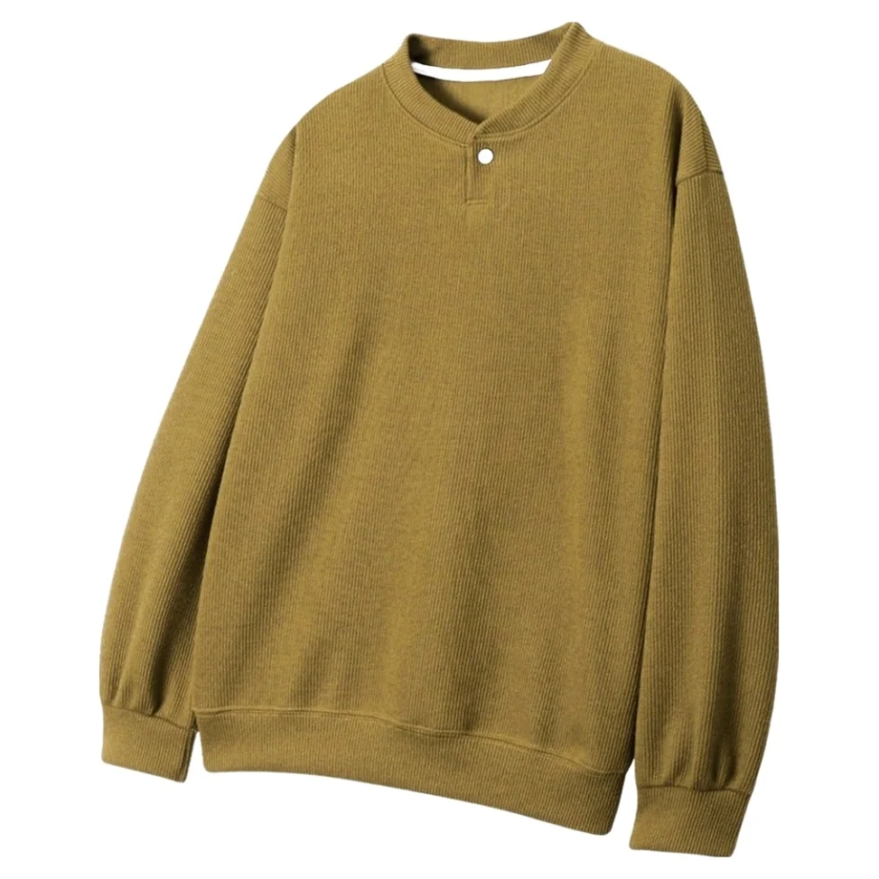 제이에이치스타일 버튼 니트 헨리넥 맨투맨 KSROK675