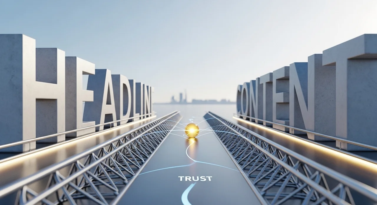 과도한 낚시는 금물, 신뢰를 쌓는 제목