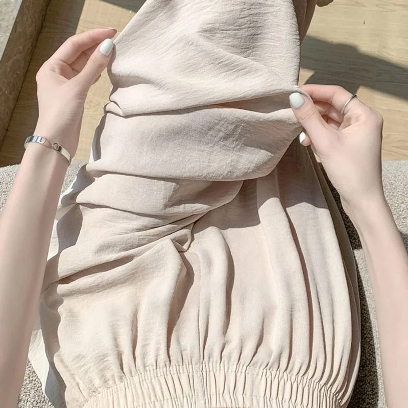 바바 체형커버!! 살랑살랑 여성 와이드 밴딩 팬츠 냉감소재