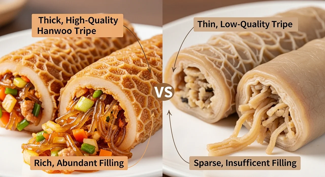 극소수 한우 vs 일반 수입산 밀키트 비교