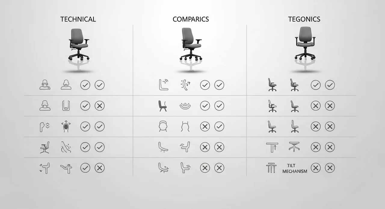 한눈에 보는 시디즈 주요 라인업 비교 테이블