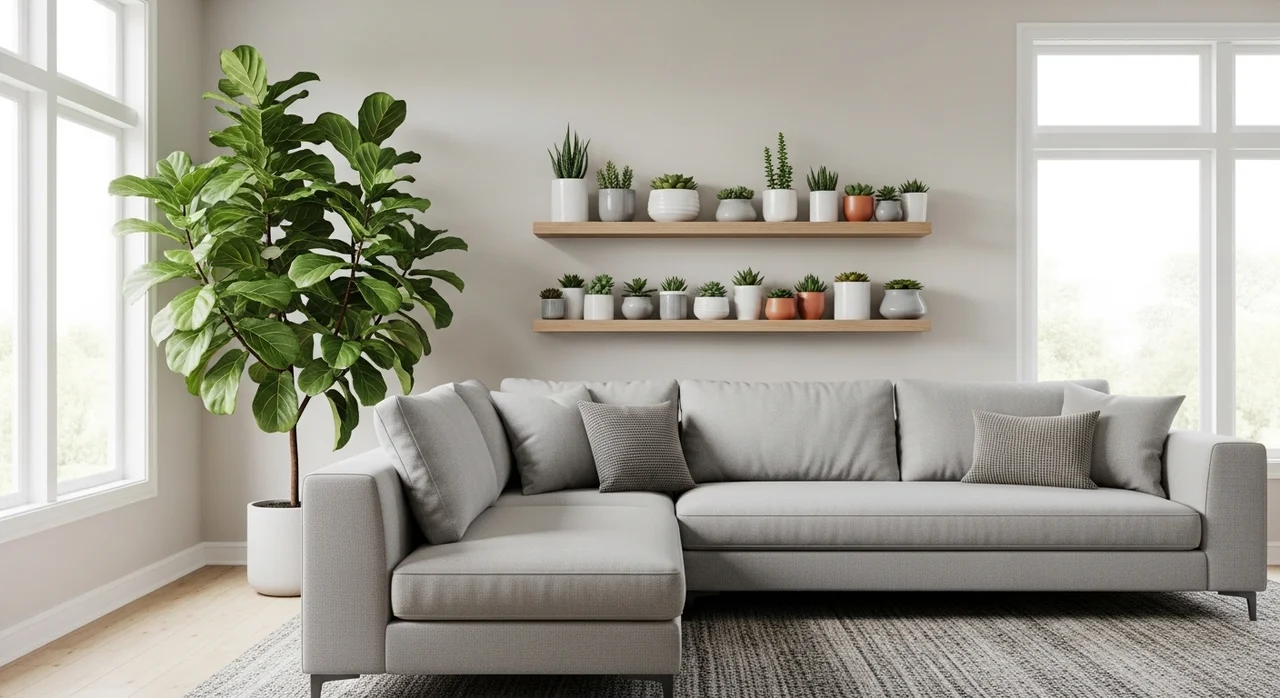 공간의 크기에 따른 화분 선택 전략