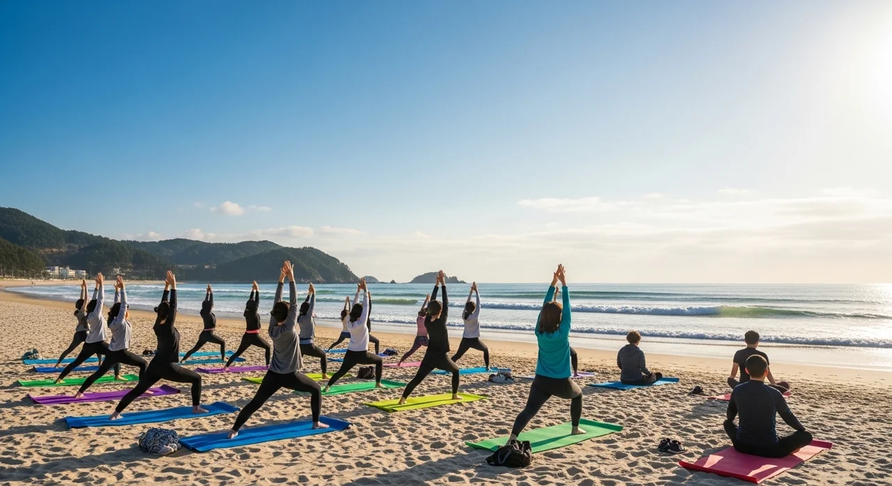 동해 바다 위에서 찾는 진정한 쉼, 요가와 필라테스의 만남