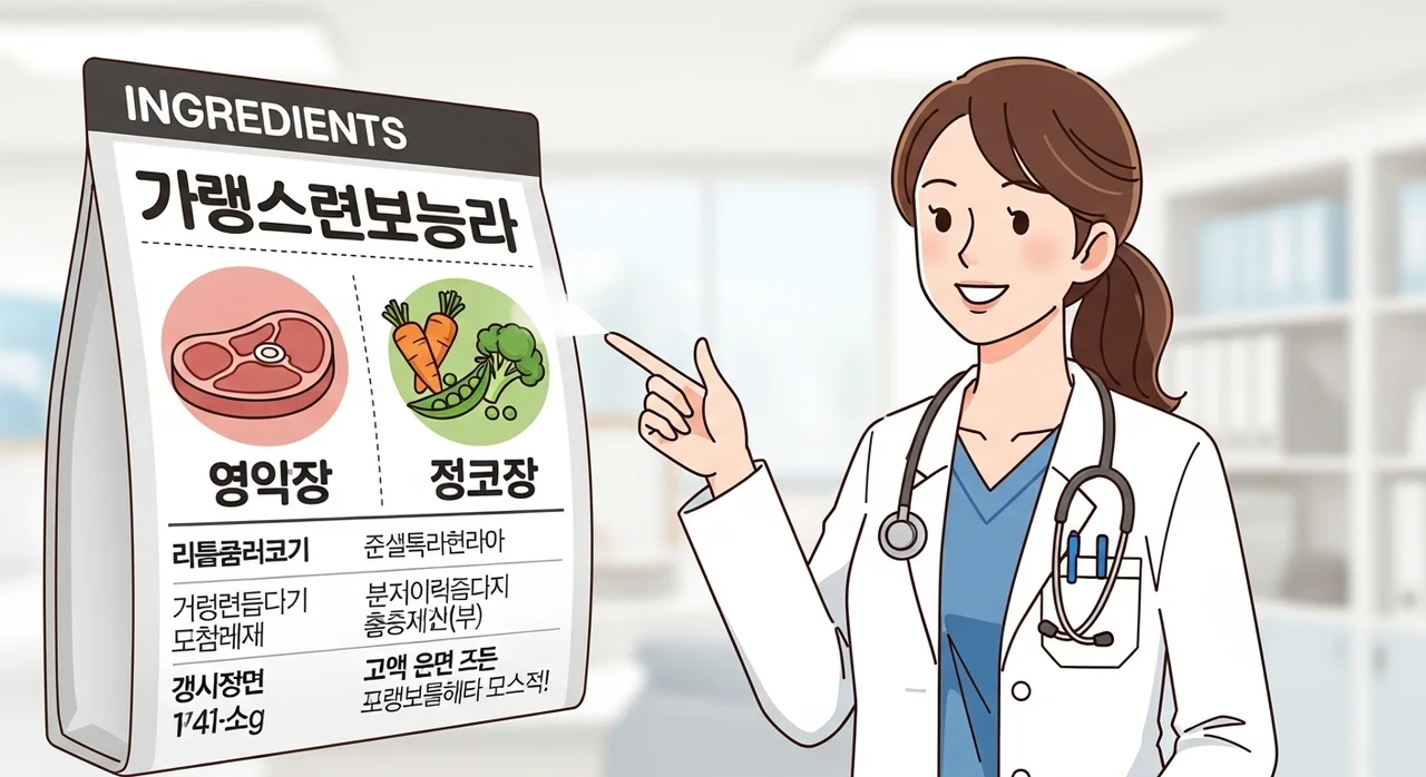 사료 뒷면의 복잡한 글자들, 무엇부터 봐야 할까요?