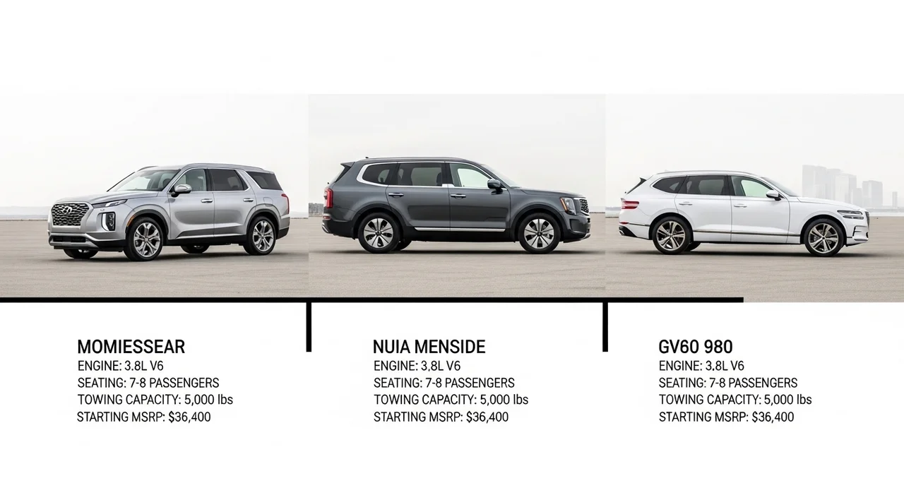 한눈에 비교하는 차박용 국산 SUV 주요 모델