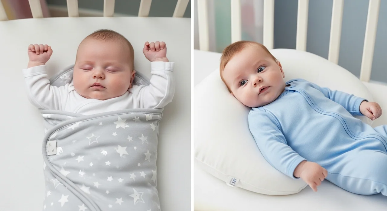 꿀잠 부르는 방지 아이템: 스와들업 vs 옆잠베개