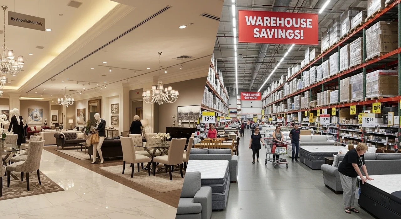 브랜드 대형 매장 vs 창고형 할인매장 비교