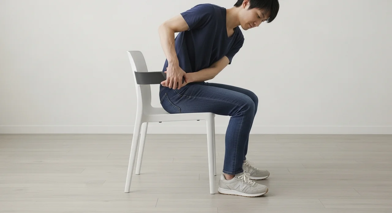 단계별 의자 요추 받침대 높이 조절 가이드