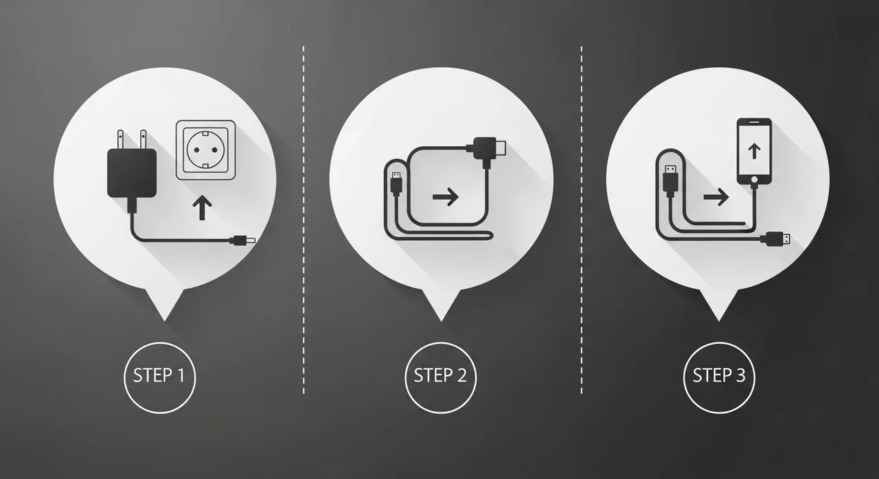 올바른 충전기 사용 및 연결 방법