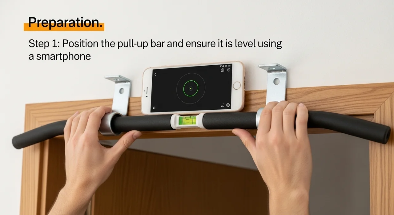 문틀 철봉, 떨어지지 않게 설치하는 법