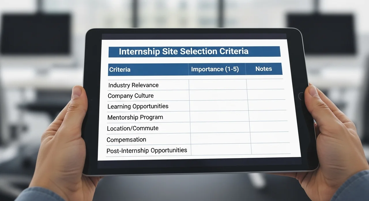 실습 기관 선정 시 고려해야 할 필수 조건