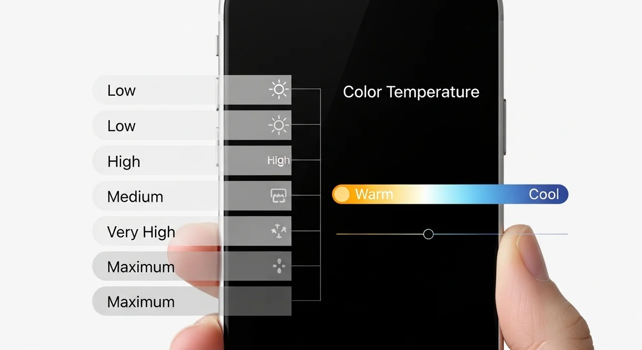 밝기 조절과 관련된 3가지 주요 설정 비교