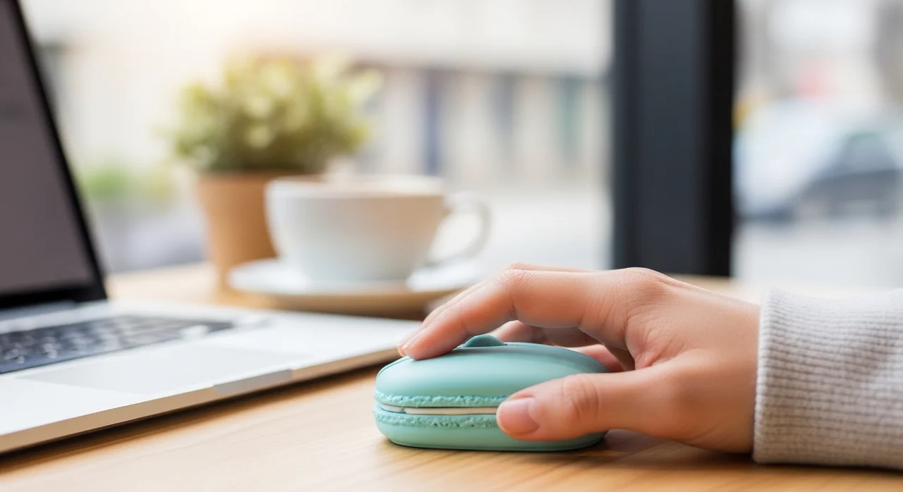 조용한 카페에서 쓰기 딱 좋은 지클릭커 마카롱 마우스