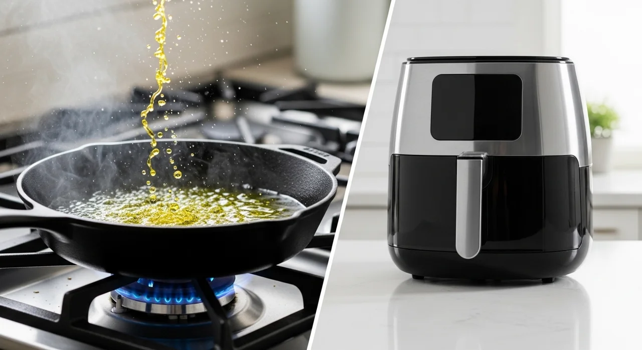 프라이팬 vs 에어프라이어, 생선구이 비교