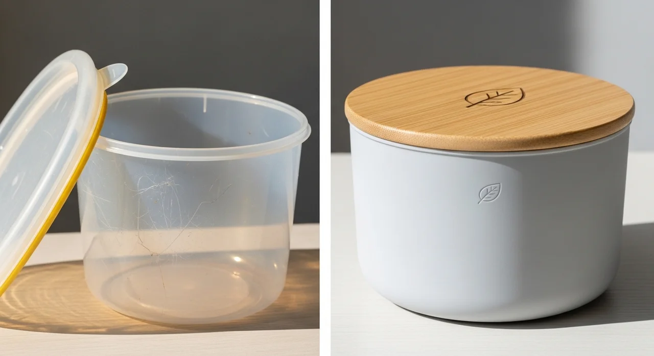 플라스틱 용기 vs 디아르 실리콘 용기 비교