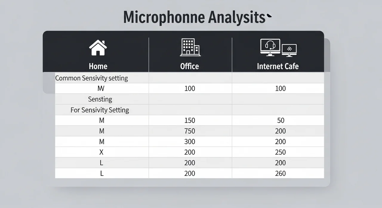 환경별 추천 마이크 감도 수치 가이드