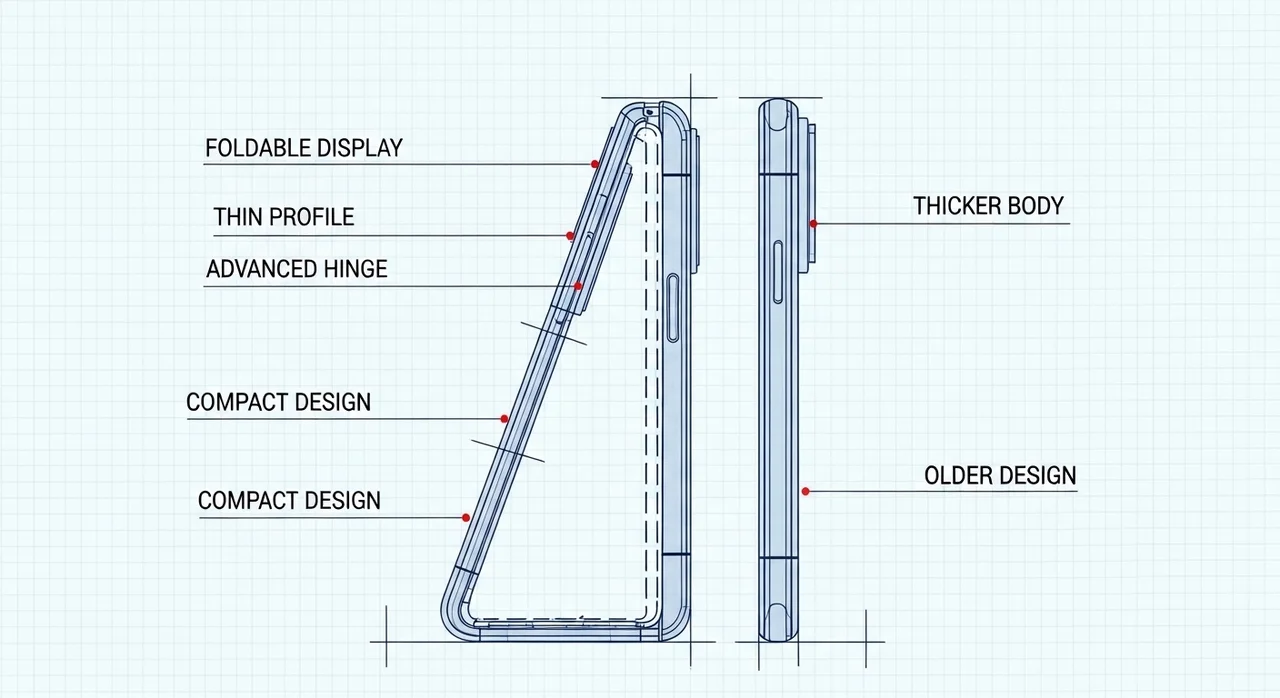 한눈에 비교하는 갤럭시 Z 폴드8 주요 디자인 변화